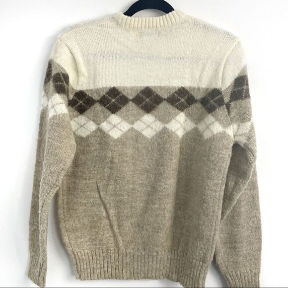 Vintage Sears wool blend crewneck argyle sweater - Picture 6 of 13